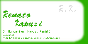 renato kapusi business card